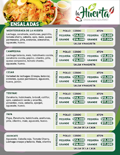 LA HUERTA ENSALADAS GOURMET TULUA - Ensaladas - Parfait - Sándwich - Batidos - Cremas Vegetarianas