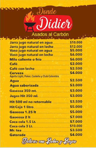 Asados al carbón donde didier