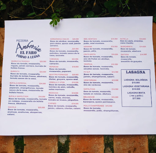 Ambrosía El Faro Horno a Leña