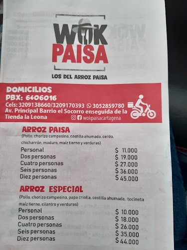 Opinii despre Wok Paisa Cartagena în Cartagena de Indias, Provincia de Cartagena - Gastronomía y hostelería