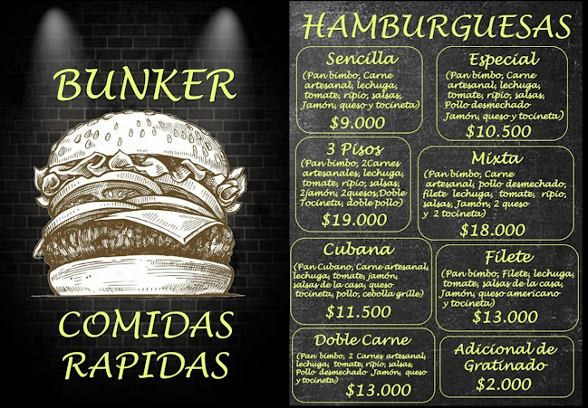 Comidas Rápidas Bunker - Gastronomía y hostelería