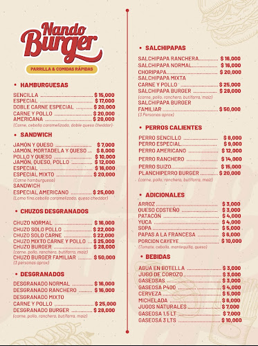 Opinii despre Restaurante Nando Burger Parrilla în Valledupar - Gastronomía y hostelería