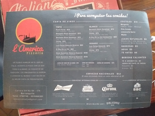 Opinii despre PIZZERÍA L' AMÉRICA în Barranquilla - Gastronomía y hostelería