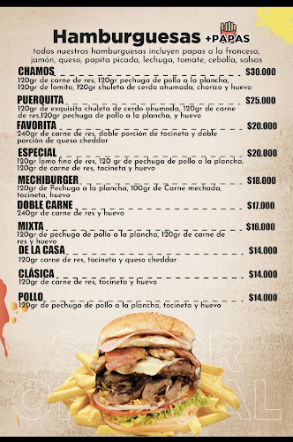 Chamos Burger, Restaurant y Pizzeria.