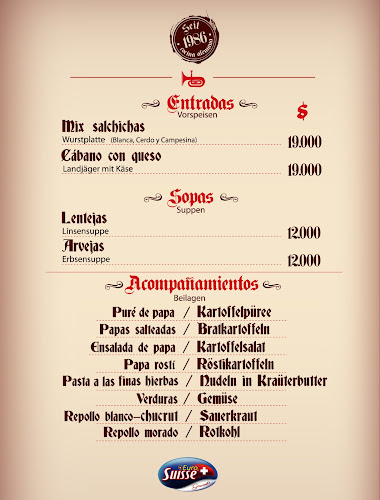 Opinii despre Restaurante Alemán Harald în Bogotá - Gastronomía y hostelería